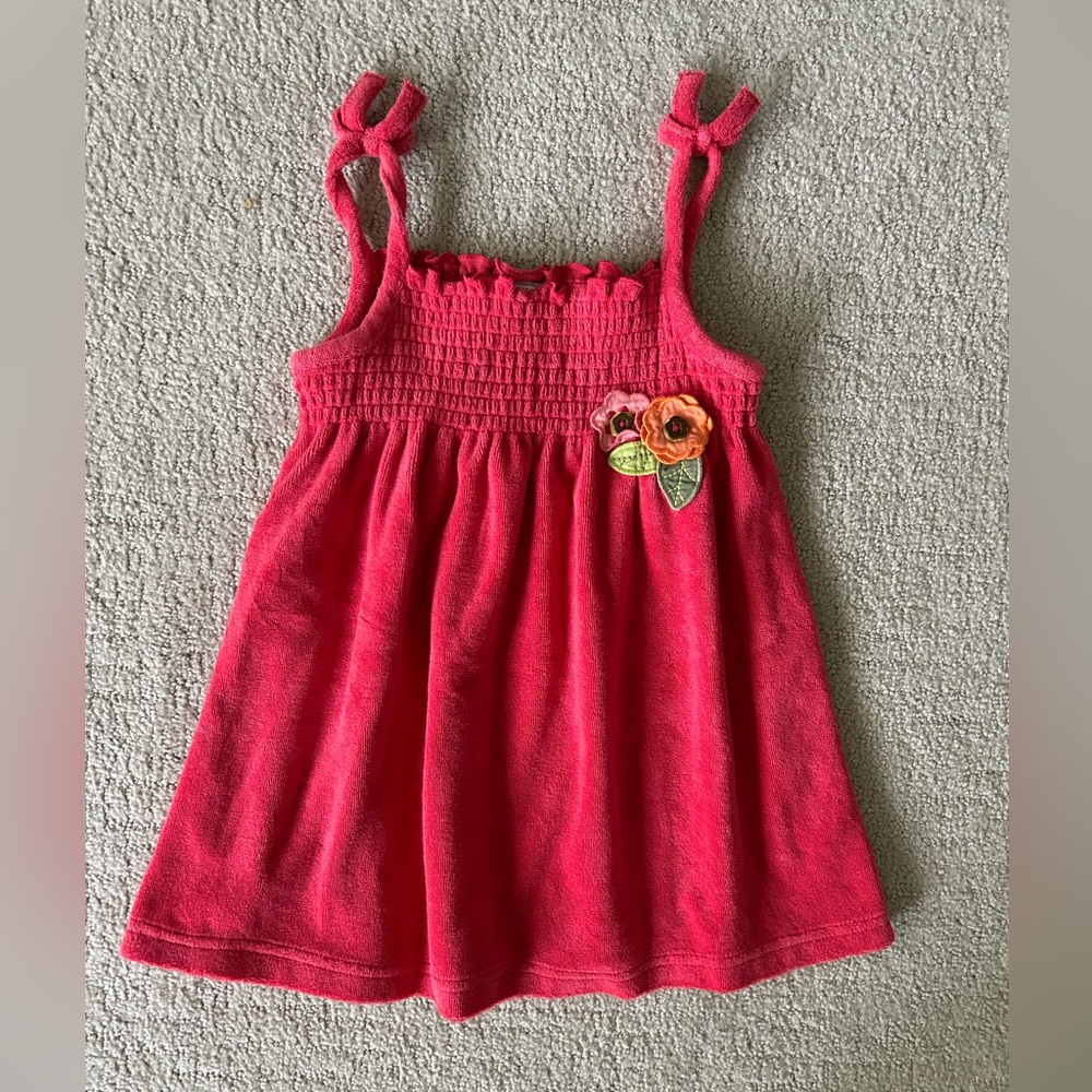 Y2K vintage Gymboree Terry dress floral 18-24 months